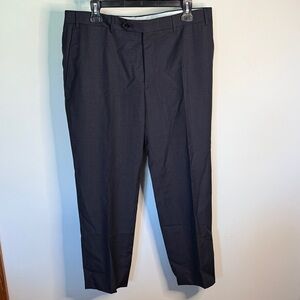 Canali Dark Gray Men's Wool Dress Pants